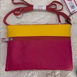 ili New York Double Zip Cross Body